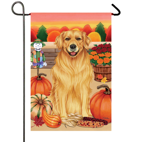 Golden Retriever - Best of Breed Autumn Harvest Garden Flag